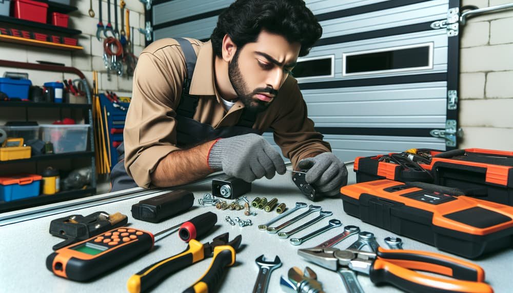 Our professional garage door track repair process